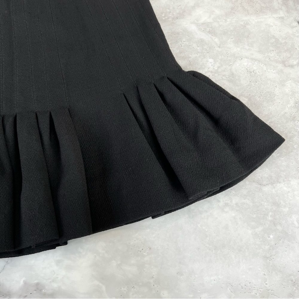 Fendi Italy‎ Wool Black Pencil Tulip Skirt Size 38 Fits Like Small S - Picture 4 of 11
